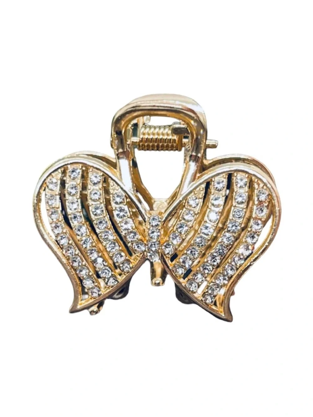 Gold-Tone Crystal Butterfly Hair Clip - Gold FINAL PRICE DROP